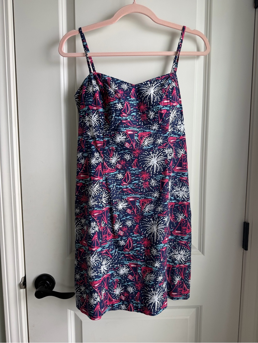 Lilly Pulitzer Navy Sundress with fireworks